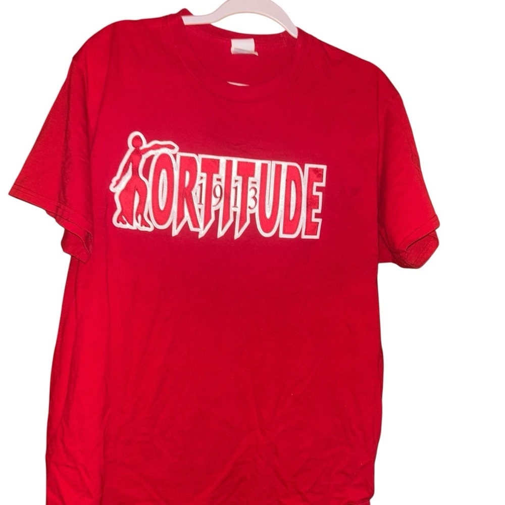 Delta Sigma Theta Red Fortitude 1913 stitched embroidered Tshirt size Large L